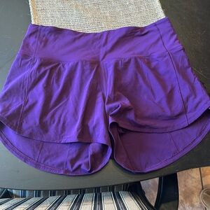 Lululemon speed up shorts 4 inch inseam size 8 purple